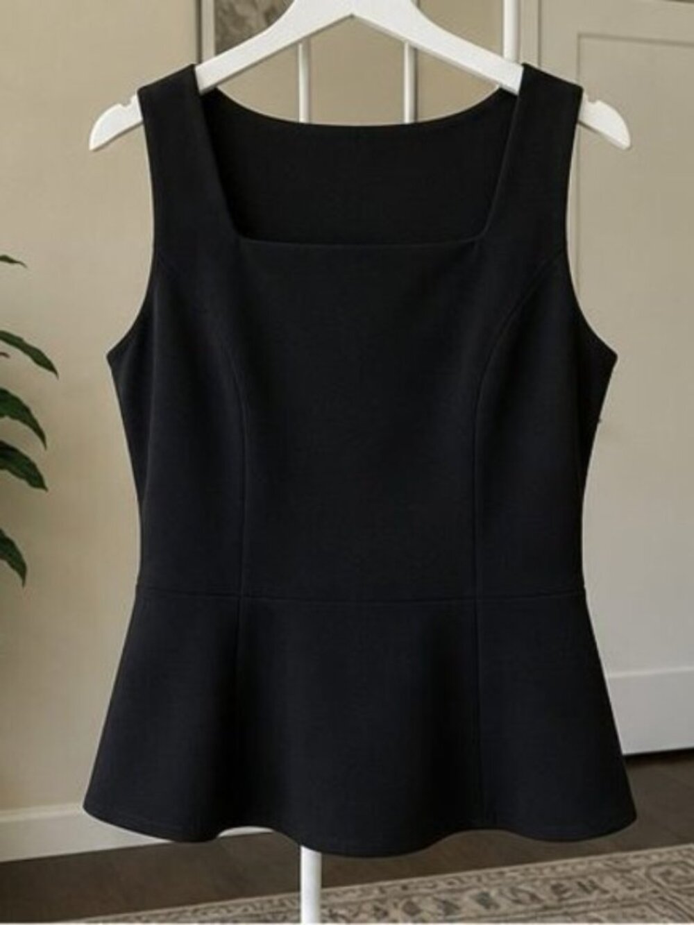 Black Peplum Top